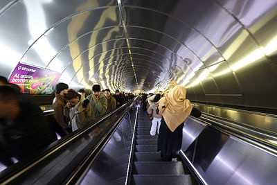 Maar eerst de wedstrijd, dus hup de metro in. © De Brouwer