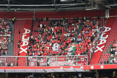 Vijfhonderd supporters uit Ierland bevolken het uitvak. Welkom! © SV Ajax