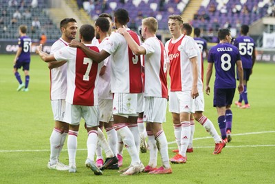 Ajax wint, maar erg veel tegenstand kreeg het niet van Anderlecht. © Pro Shots