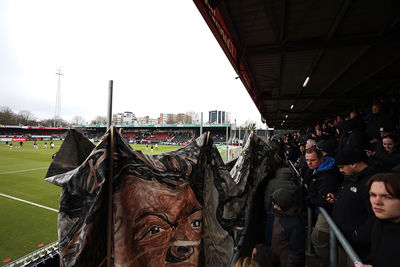 Supporters hebben wederom iets fraais in petto. © De Brouwer