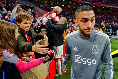 AMSTERDAM, JohanCruyff Arena, 22-12-2019, Dutch football Eredivisie season 2019-2020.Ajax player Hakim Ziyech after the game Ajax - ADO Den Haag 6-1.