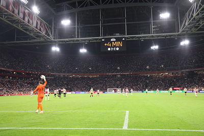 Ajax komt in de extra tijd niet meer tot scoren. © De Brouwer