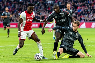 AMSTERDAM, 19-01-2020, football, Johan Cruijff ArenA, Dutch eredivisie, season 2019-2020, Ajax player Quincy Promes, during the match Ajax - Sparta,  Final score : 2-1