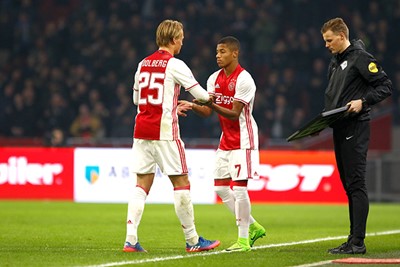 Hij lost Dolberg af en wint met 4-1. © AFC Ajax