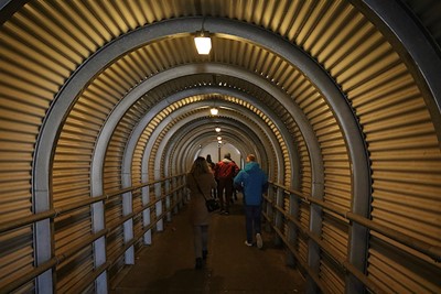De tunnel richting het uitvak. © De Brouwer