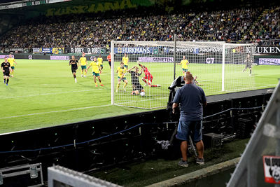 Ook Dolberg pikt als invaller zijn goaltje mee. © De Brouwer