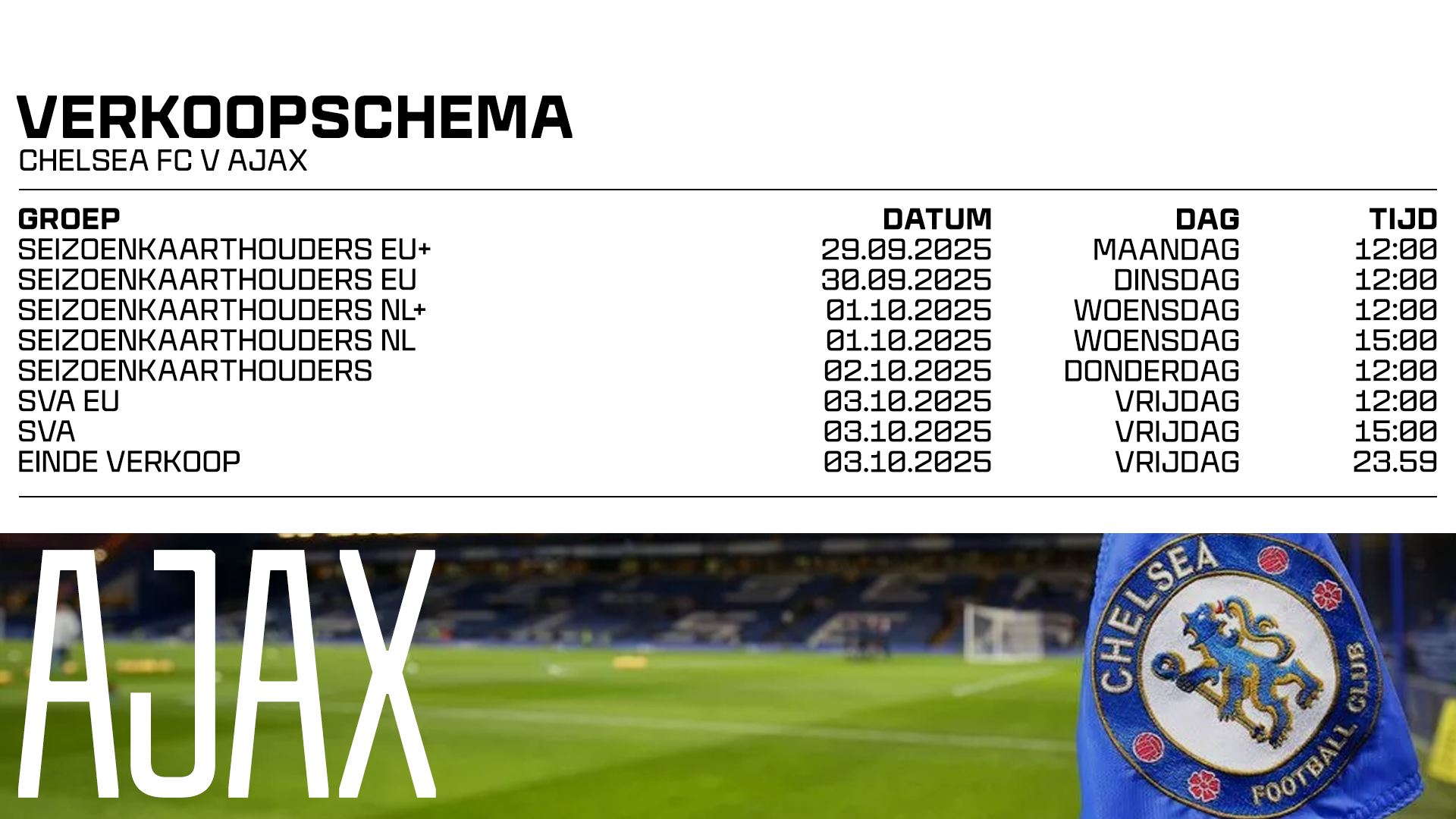 Verkoopschema Chelsea Ajax 1920X1080