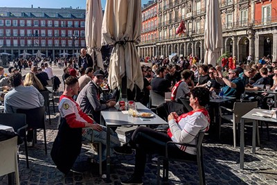 De zon schijnt in Madrid en tot dusver geen klagen. © Ajax Life