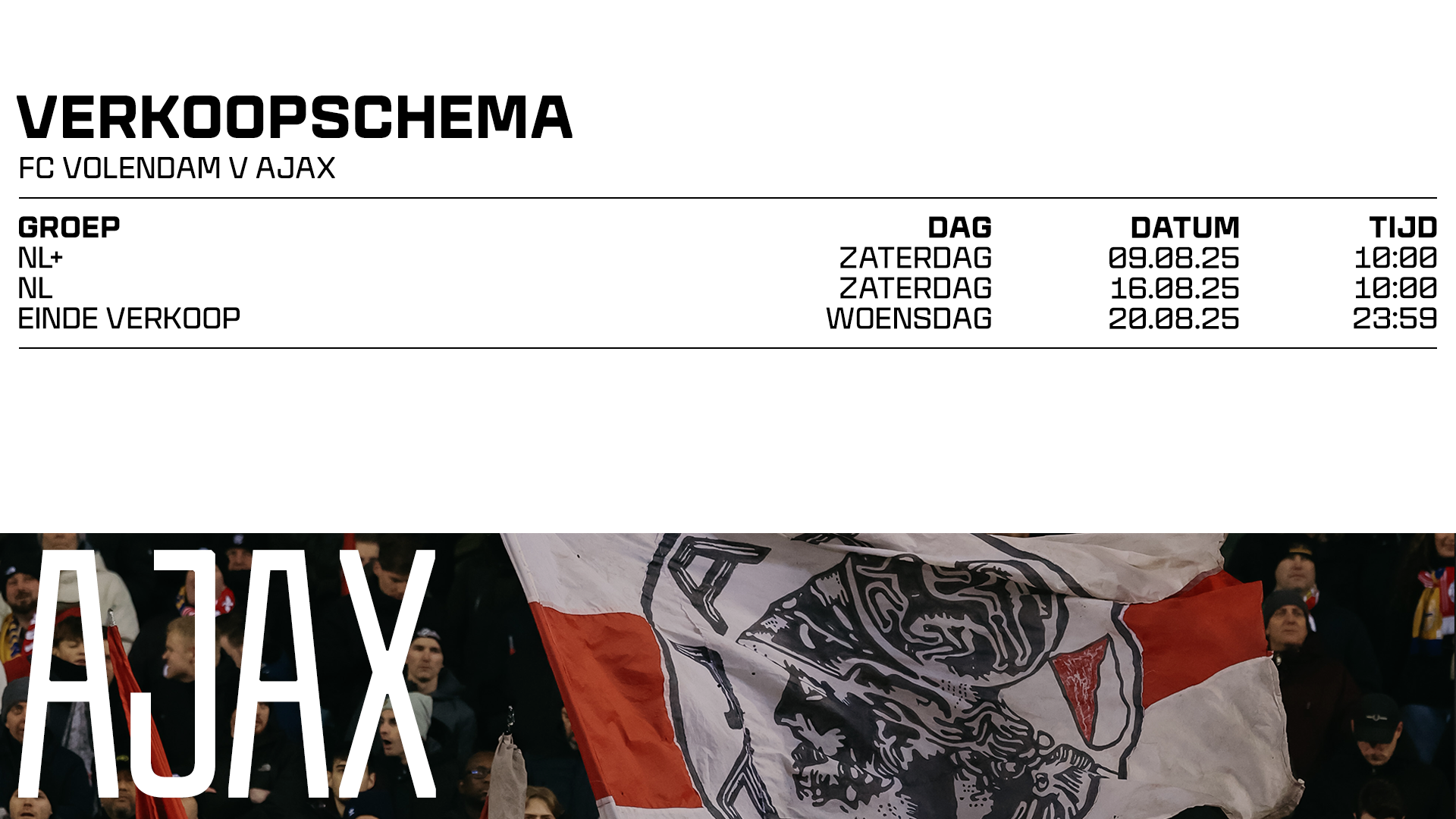 Verkoopschema Volendam Ajax 25 26 1920X1080