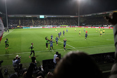 Zijn eerste Ajaxtreffer. Dikke vreugde. Mooi! © De Brouwer