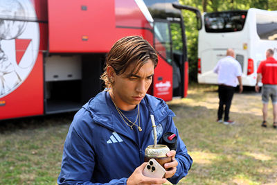 Carrizo is erbij, maar speelt niet. © SV Ajax