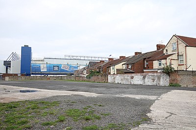 Stukje lopen en daar is Goodison Park van Everton. © De Brouwer