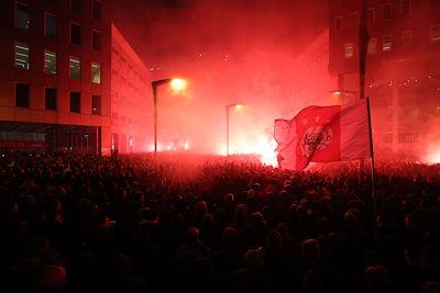 Ajax 1 in vuur en vlam. © De Brouwer