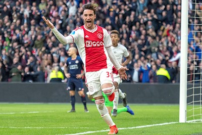 Haha, dit beeld vergeten we nooit meer! © AFC Ajax